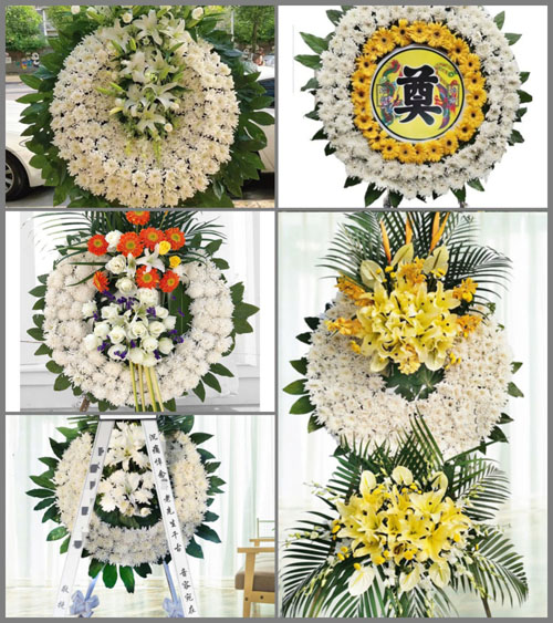 广东梅州市蕉岭县三圳镇芳心村花圈速递