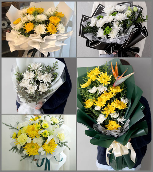 广东梅州市蕉岭县三圳镇芳心村白事花束代送